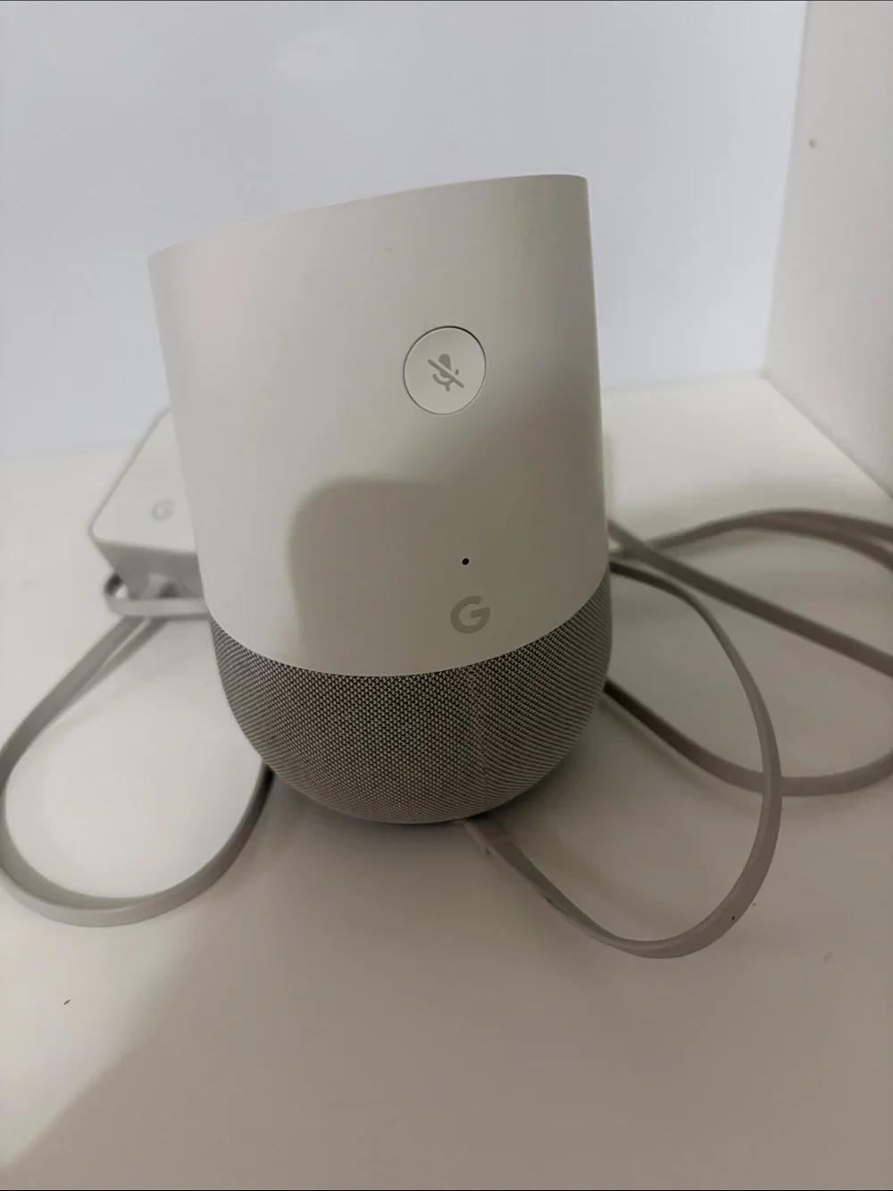 google Home Voice Speaker - White & Light Gray